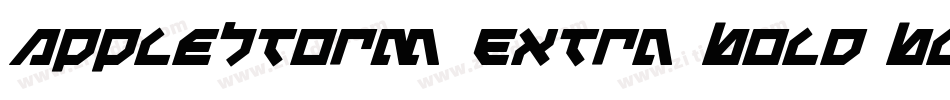 AppleStorm Extra Bold Blurry Fax Italic字体转换